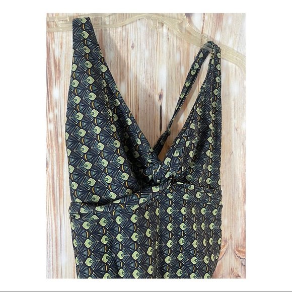 Jenna Sea- Peacock Pattern Strappy Swim Top - Picture 3 of 6